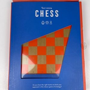 The Rec Room 12x12 Wooden Chess Low Profile Table Game Chessmen Set Complete